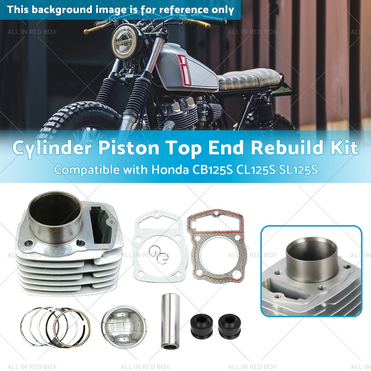 CL125S SL125S Cylinder Piston Top End Rebuild Kit Suitablefor Honda CB125S 71-85-2