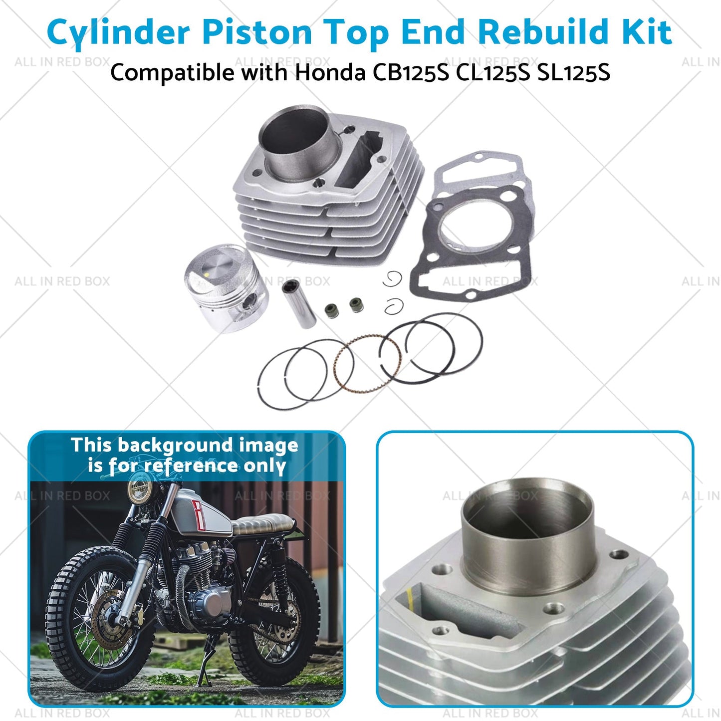 CL125S SL125S Cylinder Piston Top End Rebuild Kit Suitablefor Honda CB125S 71-85-3